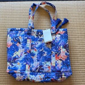Floral Blue Tote Bag by Ulla Johnson